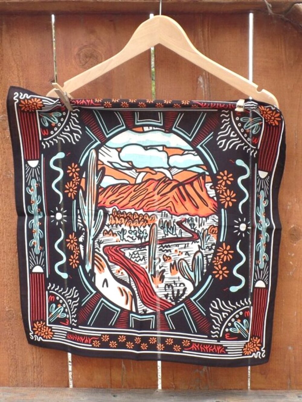 Western Cowboy CACTUS Scarf NEW
